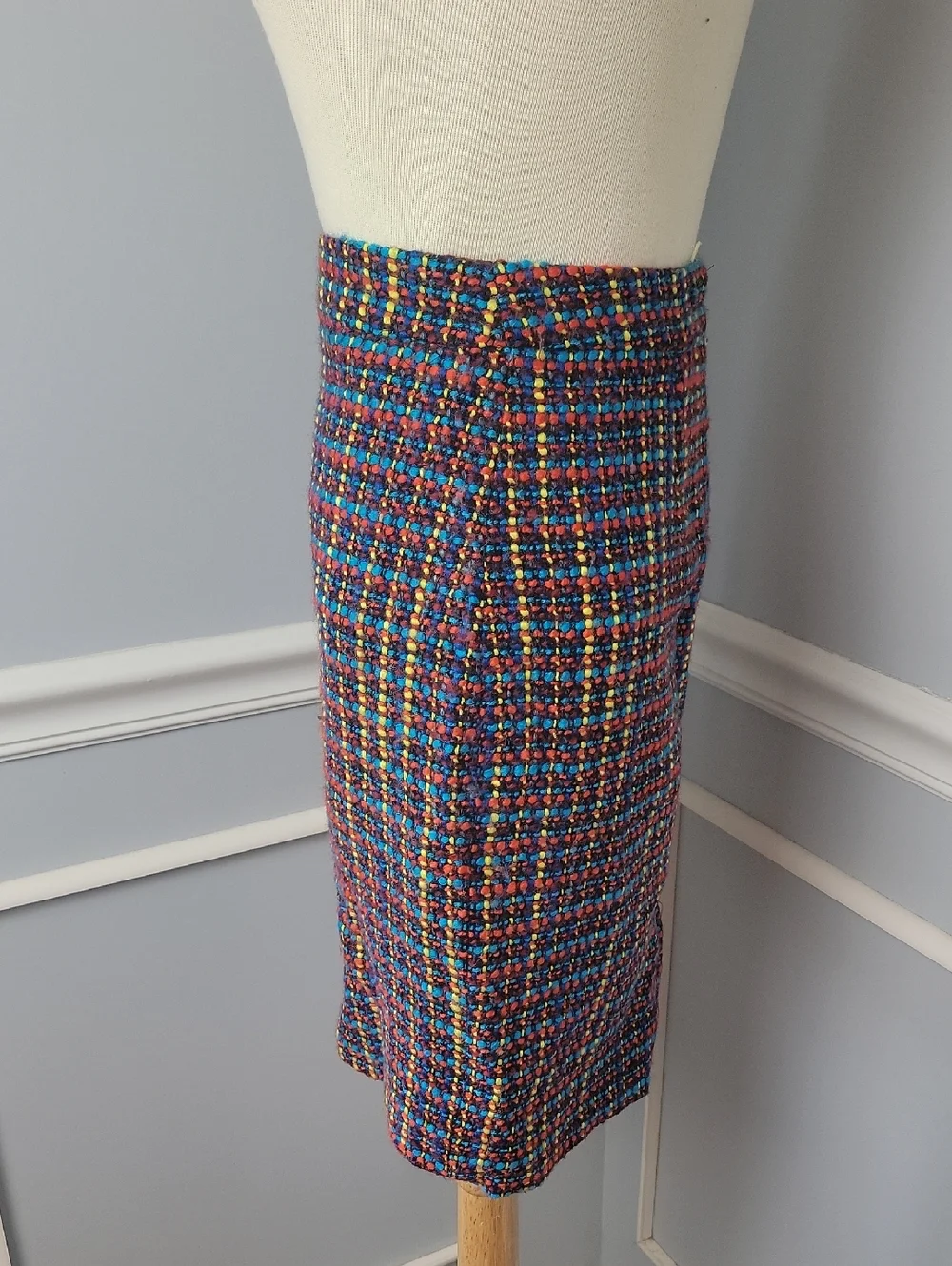 KATE SPADE Multi-Color Retro Tweed Office Professional‎ Straight Pencil Skirt 2